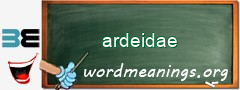 WordMeaning blackboard for ardeidae